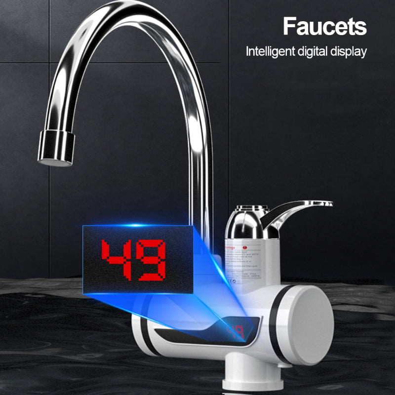Instant 360° Electric Water Heating Tap for Kitchens and Bathrooms | Shock-Proof Design | Digital Temp° Display | Hot and Cold Water