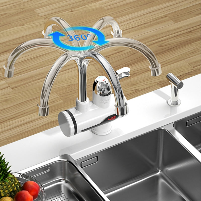 Instant 360° Electric Water Heating Tap for Kitchens and Bathrooms | Shock-Proof Design | Digital Temp° Display | Hot and Cold Water
