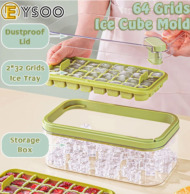 Push Out Ice Cubes Box with Tray (Box Packing - Mix/Random colour)