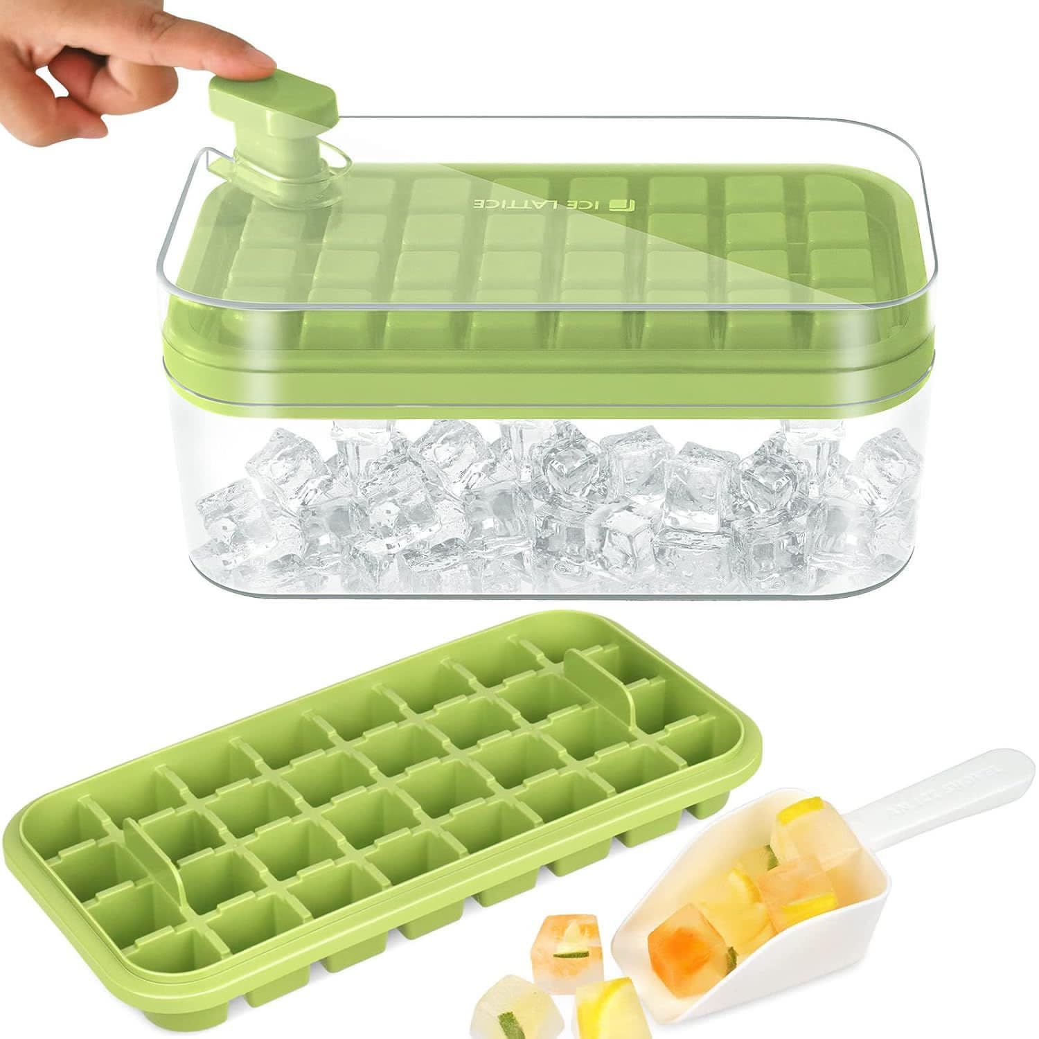 Push Out Ice Cubes Box with Tray (Box Packing - Mix/Random colour)