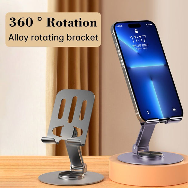 Metal 360 Rotating Dekstop mobile stand with box packing