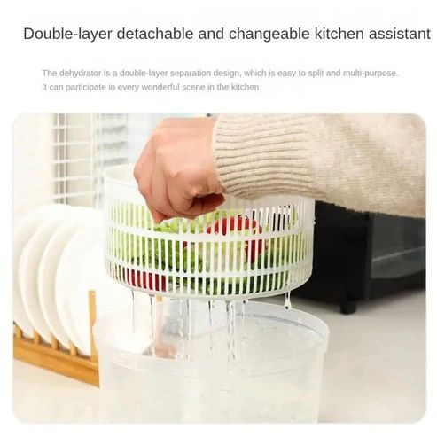 Vegetable Dehydrator Greens Washer Dryer Drainer Crisper Strainer Vegetables Salad Spinner Lettuce Leaf for Washing Drying Lea