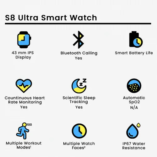 S8 Ultra Smart Watch Series Bluetooth Call Smartwatch Temperature Measuring Heart Rate Monitoring Men Women Fitness Bracelet Watch Machine head